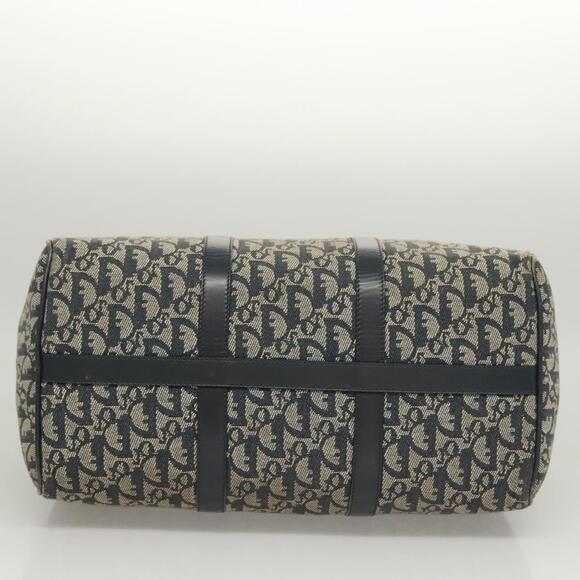 DIOR Trotter Canvas Boston Bag Navy Gold - Picture 9 of 12